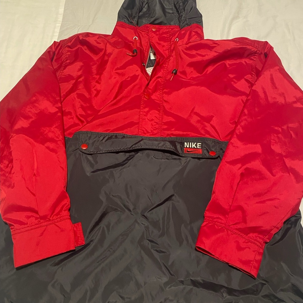 Nike Men's Red and Black Windbreaker
